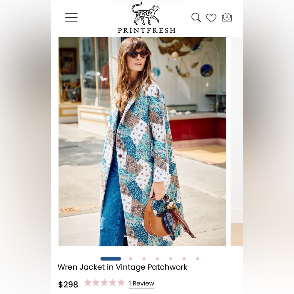 Printfresh Vintage Patchwork Trench Coat NWT - image 1